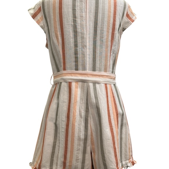 Skies Are Blue Striped V neck short romper size M - Picture 2 of 7